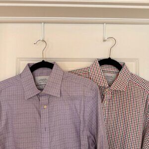 Lot of 2 Charles Tyrwhitt Non Iron Slim Fit Shirts (16/33in)